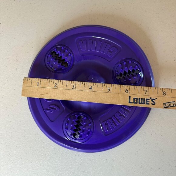 Dog Frisbee Durable Rubber Flying Disc for Dog Chew Toy for Dog Purple Frisbee - Picture 3 of 5